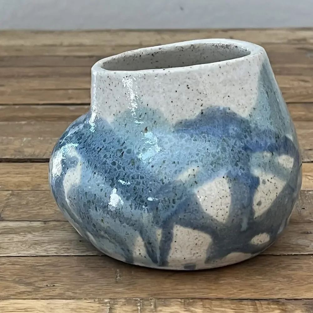 Studio Art Pottery Stoneware Vase 4.5